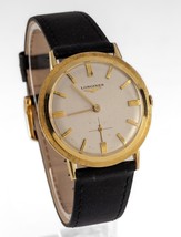 14k Yellow Gold Longines Mens Hand-Winding Watch w/ Leather Band 23.Z - $891.00