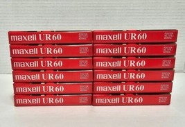 Lot Of 12 Sealed NOS Maxell Normal Bias UR Blank Audio Cassette 60 Mins - £19.27 GBP