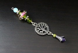 Sea opal, Unakite and Amethyst Royal Green and Gold Tree of Life Blessingway Bea - £13.80 GBP