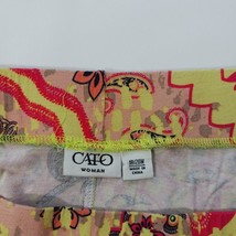 Cato Women's Yellow Multicolor Paisley Flower Midi Pull-On Skirt Size 18/20W image 3