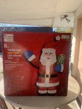 8 Ft. Giant-Sized LED Collapsible Santa Christmas Holiday Yard Decoration - £712.21 GBP
