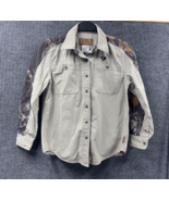 VTG Mossy Oak Shirt Youth Small Camo Open Range LS Button Down Ripstop H... - £16.92 GBP