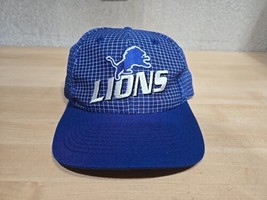 Detroit Lions SnapBack Hat Cap Logo 7 Checkered 90s Rare NWOT? Excellent Vintage - £30.88 GBP