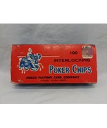 100 Vintage Arrco Interlocking Red White Blue Playing Card Poker Chips - $9.89