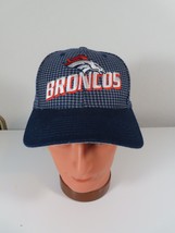 Vintage Denver Broncos Logo Athletic Grid Hat Strapback 20% Wool NFL Pro Line - £19.53 GBP