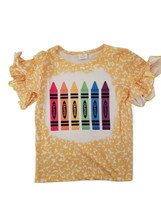 Brand New Super Cute Girls Yellow Crayon Top - £3.99 GBP