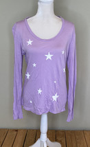 sundry NWOT women’s long sleeve star t shirt size 2 purple P3 - £22.64 GBP