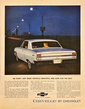 Chevelle Car By Chevrolet hardtop division of GM -1964 Vintage Print Ad - $191.55 MXN