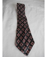 Vintage Black Red abstract square diamond pattern Tie necktie - $338.90 MXN