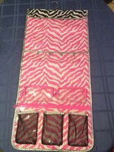Justice closet hanger organizer travel accessory pink and black zebra print - £16.90 GBP
