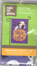 Rain or Shine Trick Or Treat Ghost Bats Pumpkin Garden Flag 12.5&quot;x18&quot; De... - £6.25 GBP