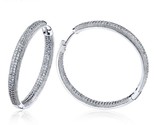 Um color zirconia luxury elegant classic hoop earrings for women thin easy push in thumb155 crop