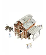 3D Cardboard Warehouse Puzzle – Wild West DIY Building Model for Collect... - $35.99