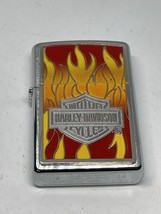 Retired Sharp 2005 Harley Davidson Flame Emblem Zippo Lighter - $85.45