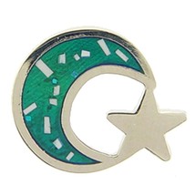 Crescent Moon with Star Pin 1&quot; - £7.71 GBP