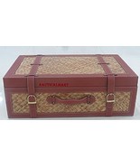 Vintage Decor Old-Fashioned Suitcase/Decorative Box with Straps - $256.41