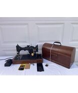 Singer Sewing Machine BZ9-8 with Wooden Case and Key WORKING - $247.49