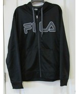 FILA SPORT® Trico Long Sleeve Jacket Hoodie Black Men&#39;s Sz M NWT MSRP$65 - $30.09