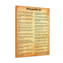  Proverbs Chapter 27 Gold Bible Canvas Christian Wall Art Ready  - £60.40 GBP+