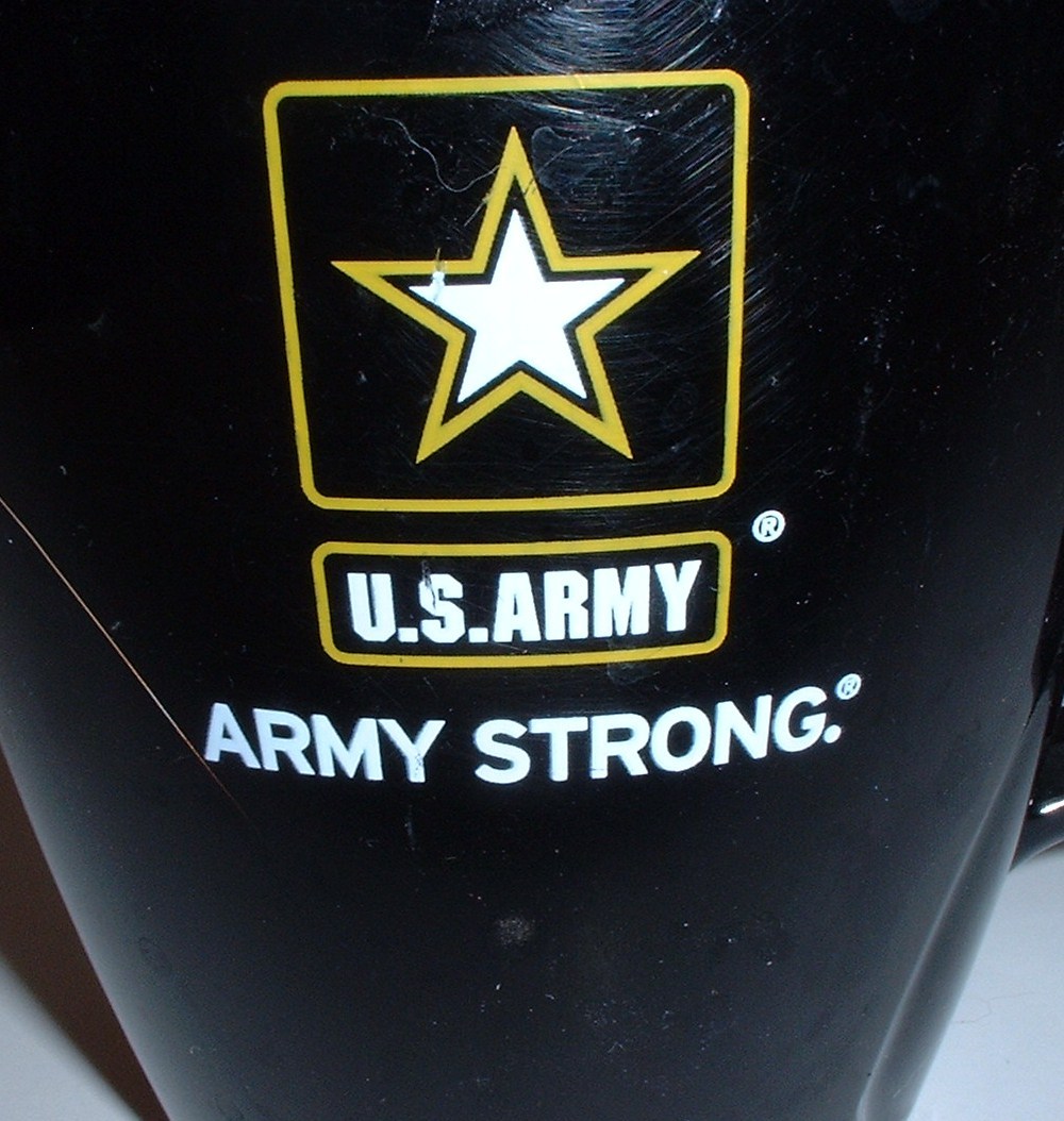 US Army &quot;Army Strong&quot; plastic coffee mug - $15.00