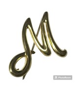 18k Yellow  Gold Letter M Pin Brooch 2.1 G - $500.90 CAD