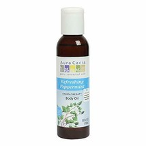 Aura Cacia Refreshing Peppermint Aromatherapy Body Oil | 4 fl. oz. - £9.46 GBP