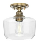 Progress Lighting Aiken 1 Light VBS/Clear Farmhouse Flush - P350214-163 - $95.06 CAD