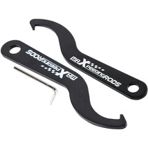 1x pair Steel Coilover C Spanner Hook Wrench Universal Coil Over Spring Black - £26.90 GBP