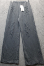 Zara Sweatpants Womens Medium Gray Fleece Lined Distressed Elastic Waist Pull On - $20.29