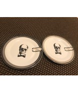  Ciroa Wicked Skull Halloween Salad Plates S/2 7.5” ~New~ - $27.42 CAD