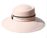 Ladies Women Fedoras French Fashion Hat Wide Brim England Style Wool Party Weddi - $89.99