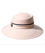 Ladies Women Fedoras French Fashion Hat Wide Brim England Style Wool Par... - $89.99