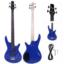 Blue 4 Strings Electric Ib Bass Guitar Right Handed - £105.76 GBP
