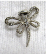 Vintage 925 Sterling Silver 1&quot; Dragonfly Pendant Charm 1.8g - $188.30 MXN