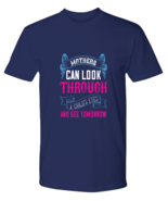 Mother TShirt Mothers can look through a childs eyes Navy-P-Tee  - £16.79 GBP
