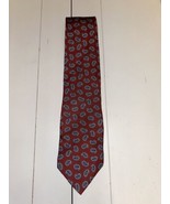 Vtg Sutter and Grant Red Blue Paisley 100% Silk Neck Tie - $12.17 CAD
