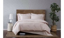 Brooklyn Loom 100% Cotton KING 3 Piece Duvet Set Blush / Pink - £43.52 GBP