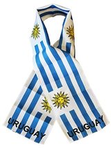 K&#39;s Novelties Uruguay Country Lightweight Flag Printed Knitted Style Scarf 8&quot;x60 - £7.89 GBP