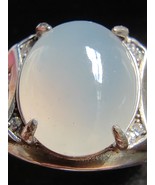 Glassy Ice Lavender Purple Natural Burma Jadeite Jade Ring # 925 Sterlin... - €2.228,31 EUR