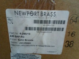 Newport Brass Jacobean Airgap RO 6-290 Satin Bronze - $85.00