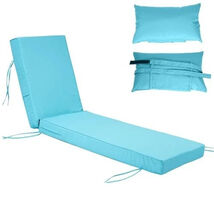 Chaise Lounge Cushions Outdoor with PP Cotton 80*26*3 Lake Blue Set of 2 - $113.99