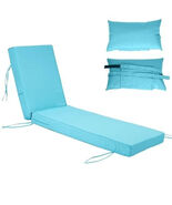 Chaise Lounge Cushions Outdoor with PP Cotton 80*26*3 Lake Blue Set of 2 - $113.99