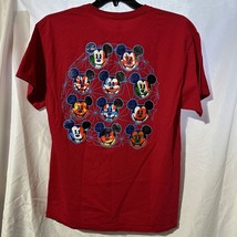 DISNEY WORLD EPCOT MICKEY MOUSE Tshirt International Flags Print Red Sz ... - $24.74
