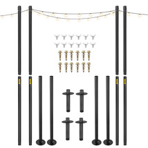 VEVOR String Light Poles Outdoor Metal Pole 10.6FT 4PCS Steel for Patio Backyard - £179.81 GBP