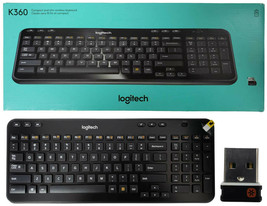 Logitech K360 Advanced Wireless Compact Keyboard USB Unifying 920-004088... - $22.99