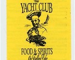 Yacht Club Food &amp; Spirits of Tellico Lake Menu Tennessee 1990&#39;s - £14.21 GBP