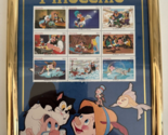Pinocchio Disney Set 9 Framed Stamps Geppetto Jiminy Cricket Donkey Fish - $24.74