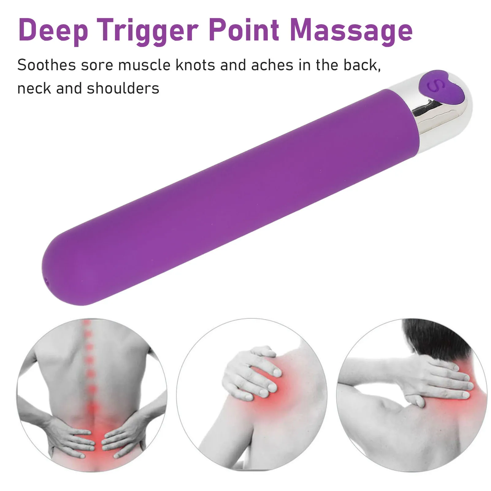 Muscle massage stick handheld deep tissue massager wand body relaxation therapy massage thumb200