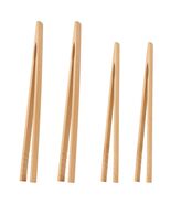 YIVCKOM Bamboo Toaster Tongs 8 Inch Natural Colour Wooden Kitchen Utensil - €8,72 EUR