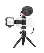 Smartphone Video Microphone Kit with LED Light,Phone Holder,Tripod Verti... - $89.09